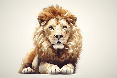3D狮子正面图图片