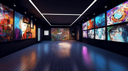 虚拟现实艺术画廊图片
