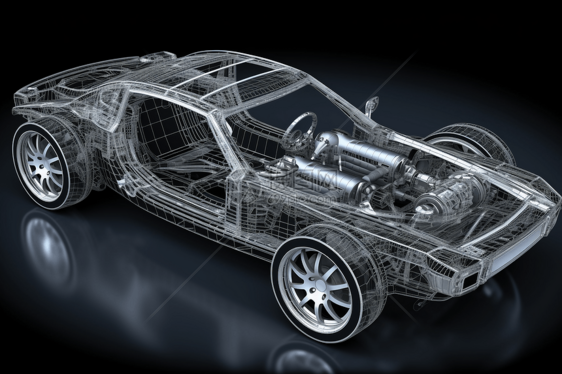 3D汽车结构展示图图片