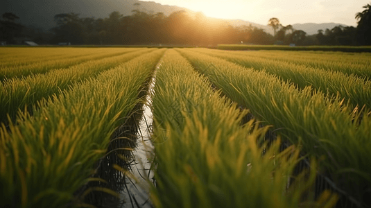 杂交水稻种植高清图片