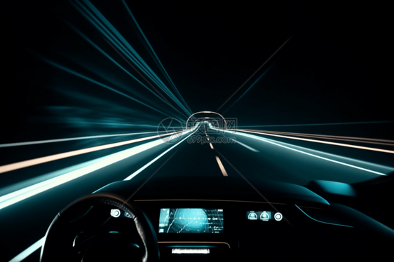3D自动驾驶汽车隧道场景图片