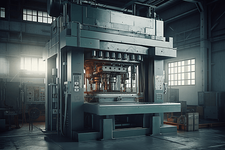 3D工厂机床展示图背景图片