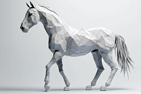 几何形状的马匹背景图片