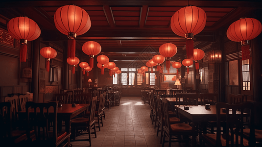 传统餐厅传统中餐厅概念设计图片