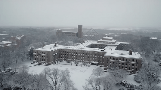 大学课堂大学下的校园鸟瞰图背景