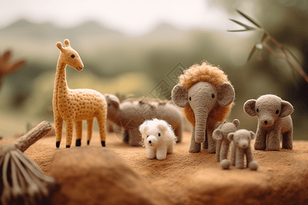 羊毛毡动物世界图片
