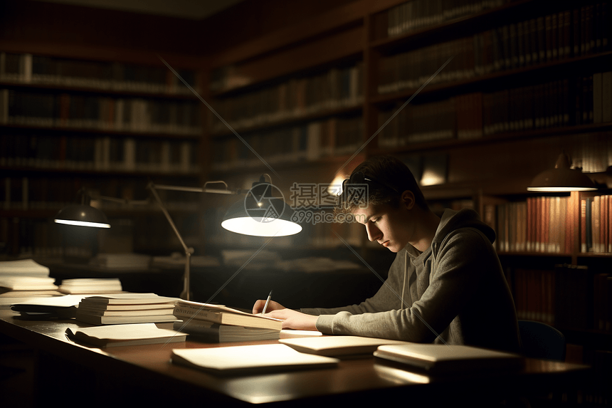 从事研究项目的学生图片