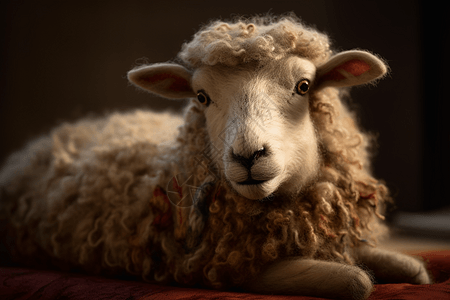 长毡动物的特写镜头绵羊图片