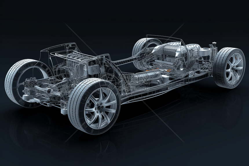 汽车底盘3d模型图片