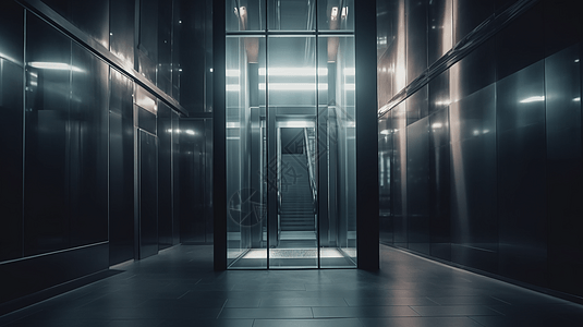 透明升降梯现代设计高清图片