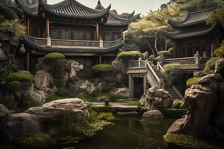 中国古代江南地区庭院图片