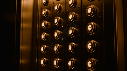 电梯面板上的按钮的特写镜头图片