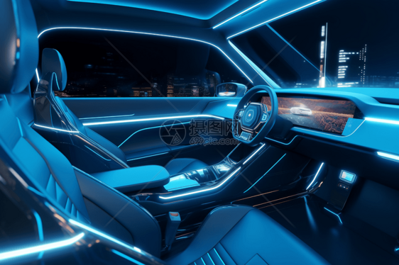 3D自动驾驶汽车内部图图片