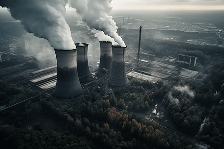 燃煤发电厂图图片