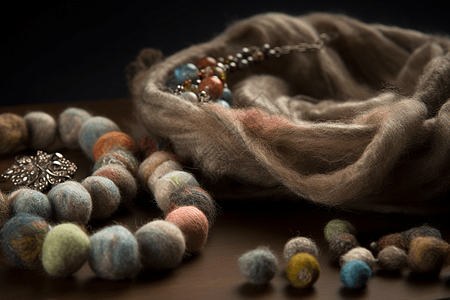3D毡毛珠宝渲染图图片