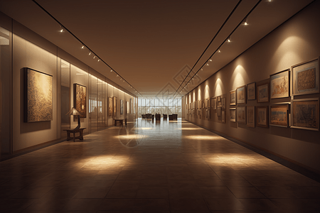宁静的展厅现代艺术收藏图片