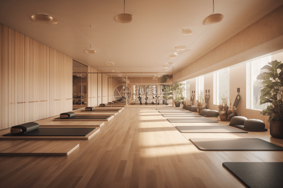 健身房瑜伽室图片