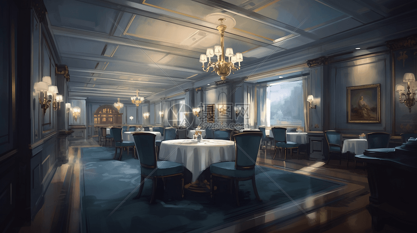 高端典雅的酒店餐厅图片