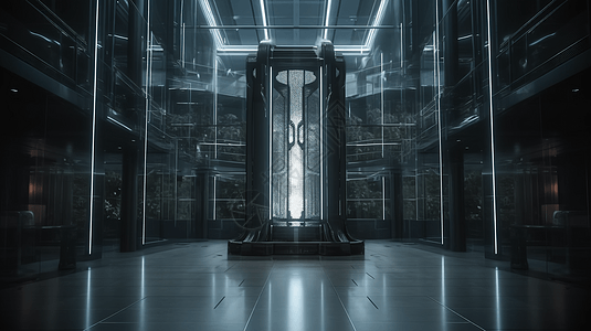 购物中心的未来电梯图片