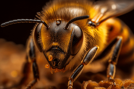 大眼睛蜜蜂图片