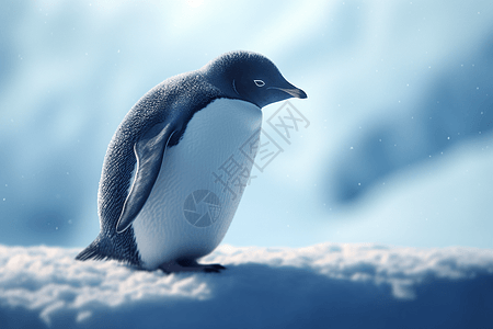 忧郁的小企鹅图片