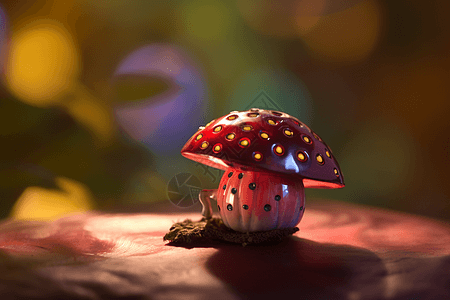 小蘑菇的渲染图图片