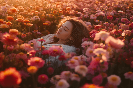 花田少女图片