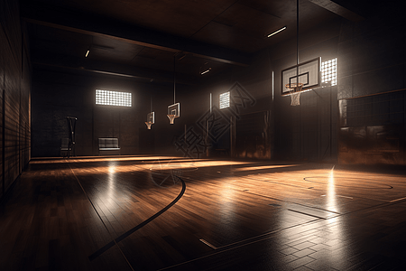 孤独的篮球场图片