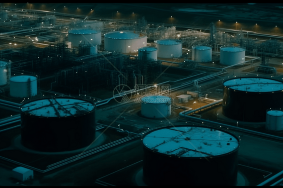 炼油厂鸟瞰图图片