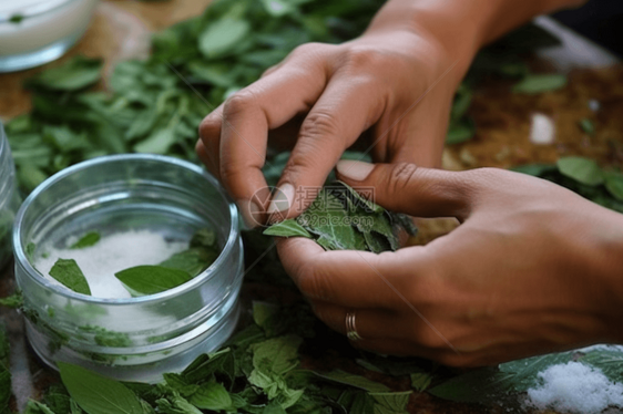 草药的制作图片