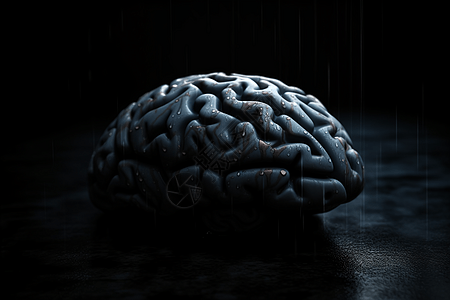 3D大脑抑郁症状渲染图图片