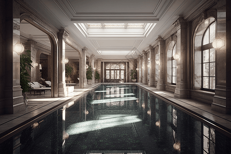 石酒店泳池图片