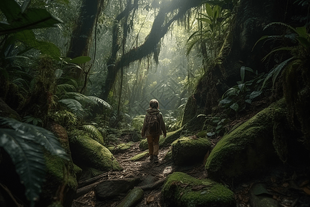 森林里的冒险家图片