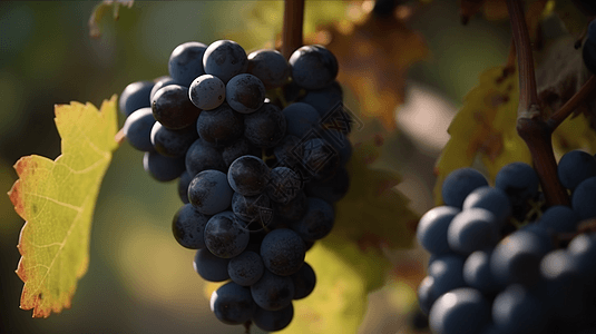 新鲜葡萄成熟背景图片