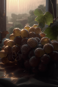 新鲜葡萄水果背景图片