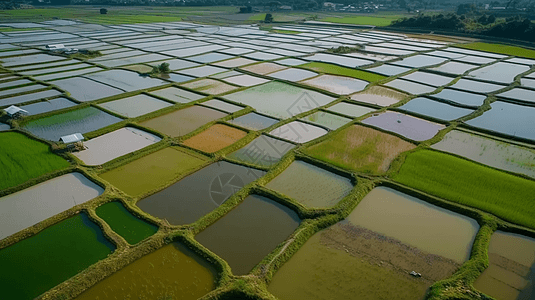 杂交水稻农田图片