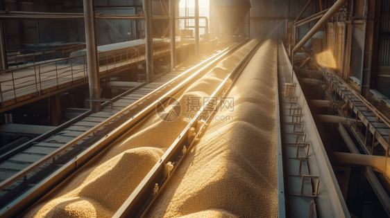 谷物加工厂的俯视图图片