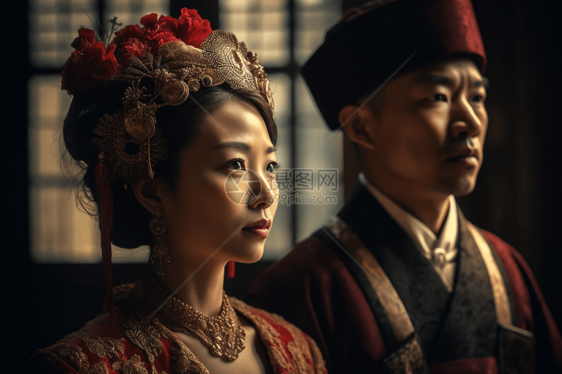 中式婚礼的电影镜头图片