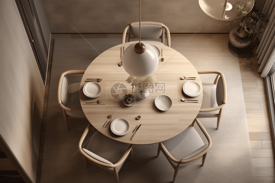 现代简约餐桌椅图片