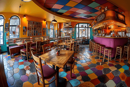 色彩缤纷餐厅设计图片