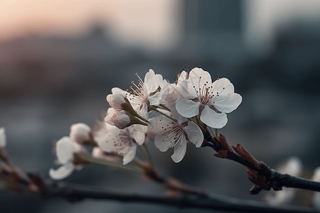 粉色樱花的特写镜头背景图片