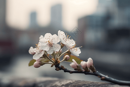 精致的樱花树枝背景图片