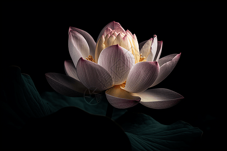 单朵莲花的3D渲染图图片