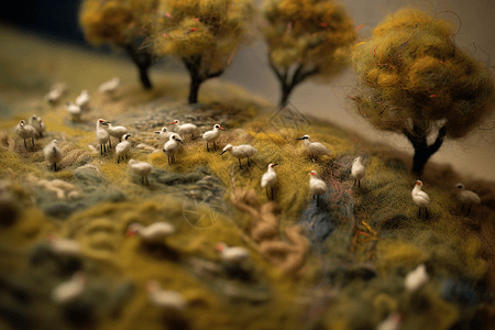 羊毛毡鸟手作图图片