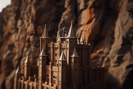 微型城堡的3D图图片