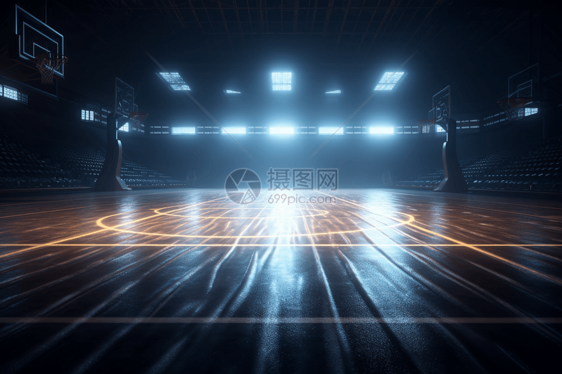 未来科技的篮球馆设计图图片