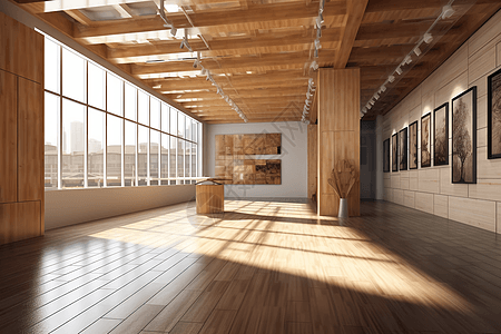 木质结构建筑空间图片