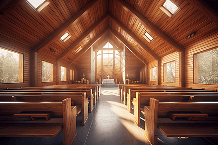 木制建筑教堂图片
