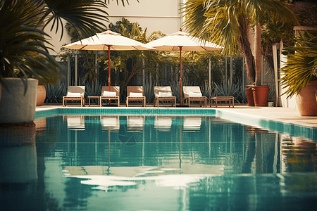 度假酒店的游泳池图片