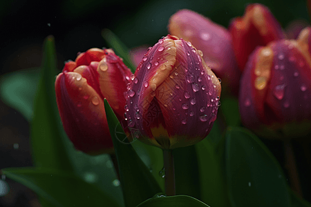 雨滴花瓣图片
